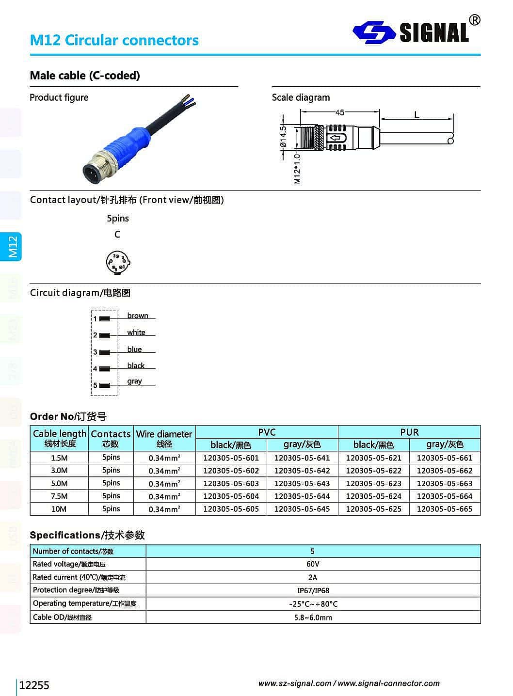 M12 M16 Connector SZ Signal pdf