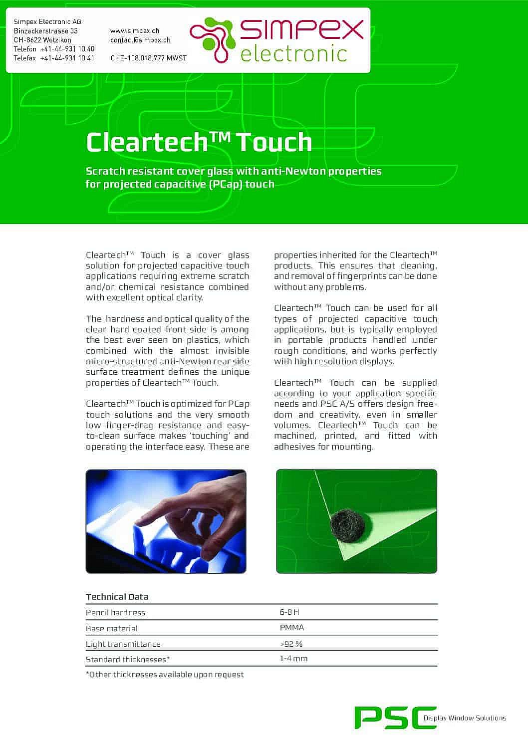 Cleartech Touch pdf