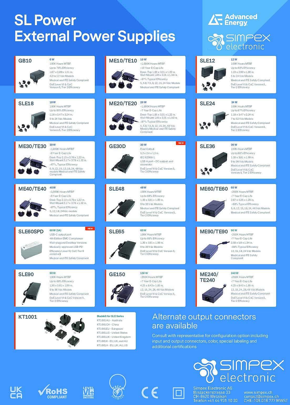 SL Power External power supplies pdf
