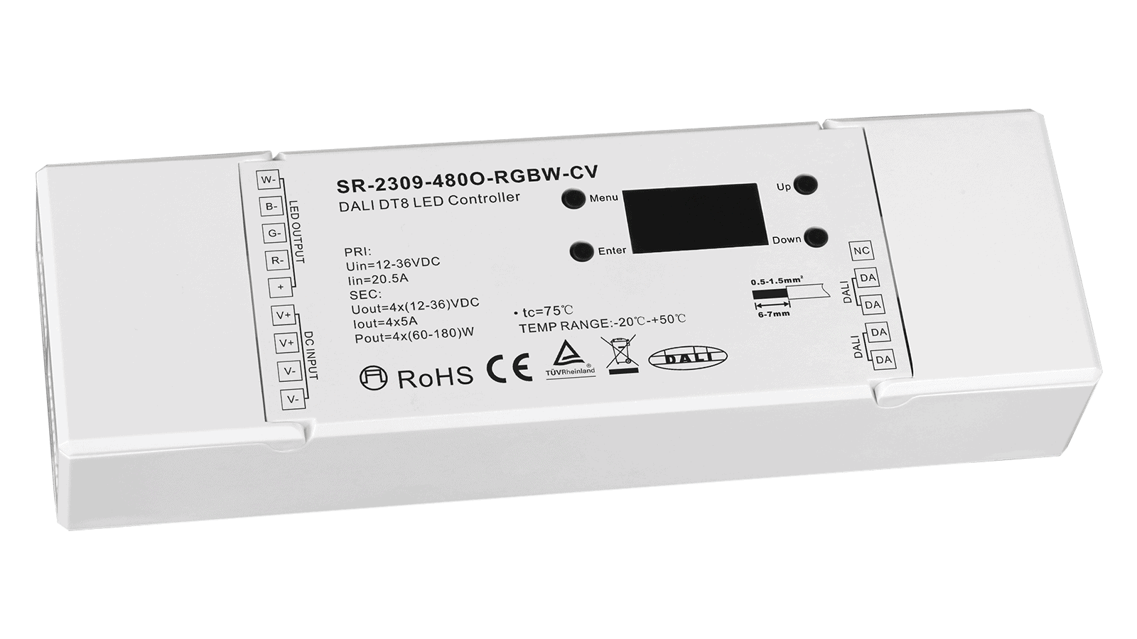 DALI LED Controller SR-2309FA-RGBW – 4-Kanal, Max. 20A, Für RGB/RGBW LED Streifen, DT8