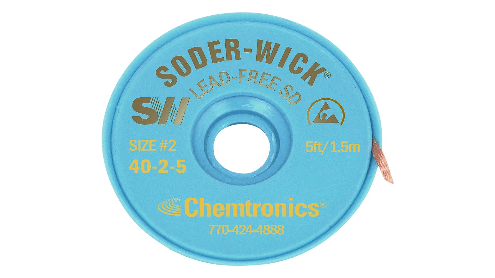 Chemtronics - Entlötlitze Bleifrei SD ESD Sicher 1,5 mm x 1,5 m