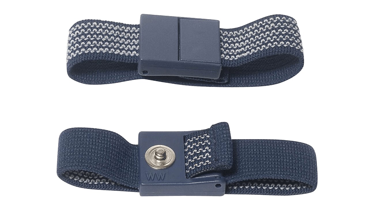 BERNSTEIN - ESD Kontaktarmband passend für 3-4 mm Druckknopf, blau