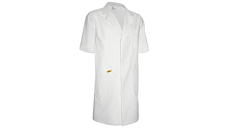 short-sleeved coat, white
