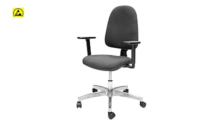 Chaise de travail ESD avec accoudoirs