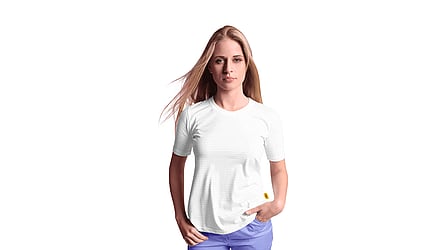 T-shirt à manches courtes pour femme, blanc 1