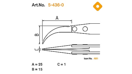 csm 5 436 0 b01 pinzetten auswechselbare spitzen tweezers interchangeable tips icon piktogramm masszeichnungen scale drawings 1a60bf588a