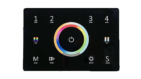 DMX512 Touch Panel, W , TW , RGB , RGB+W Steuerung, Schwarz