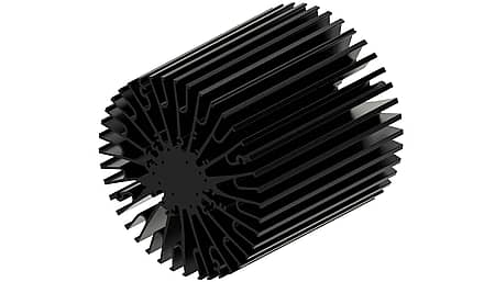 Réchauffeur modulaire LED star, ø152mm, H 150mm, Noir anodisé
