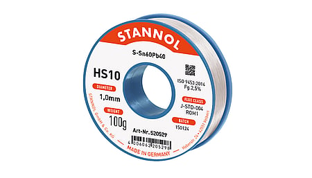 Lötdraht HS10, Sn60Pb40, RO M1, 1mm, 100g