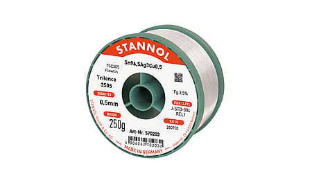 Lötdraht Trilence 3505, Sn96,5Ag3Cu0,5 - FLOWTIN TSC305, RE L1, 0.5mm, 250g