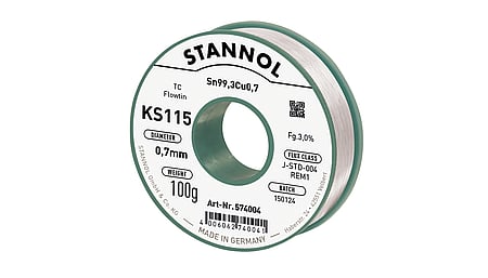 Solder wire KS115, Sn99,3Cu0,7 - FLOWTIN TC, RE M1, 0.7mm, 100g