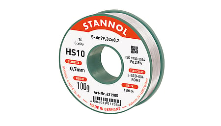Lötdraht HS10, Sn99,3Cu0,7 - TC, RO M1, 0.7mm, 100g