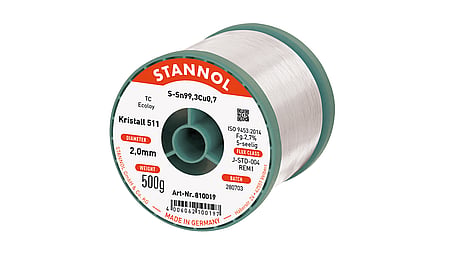 Lötdraht Kristall 511, Sn99,3Cu0,7 - TC, RE M1, 2mm, 500g