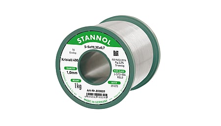 Solder wire Kristall 400, Sn99,3Cu0,7 - TC, RE L0, 1mm, 1000g