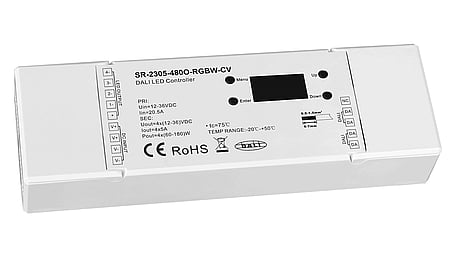 4 Kanal DALI DT6 LED Dimmer mit Master Funktion, RGBW, Konstantspannung 12-36VDC, max. 720W
