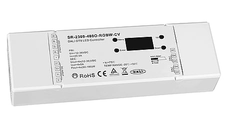 4 Kanal DALI DT8 LED Dimmer mit Master Funktion, RGBW, Konstantspannung 12-36VDC, max. 720W