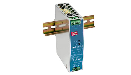 76W DIN rail power supply 24V/3.2A, single phase