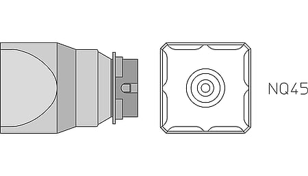 Buse à air chaud NQ45, chauffage sur 4 côtés, 31,3 x 31,3 mm