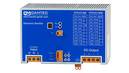 480W DIN Rail battery charging module 36V/13.3A, single phase