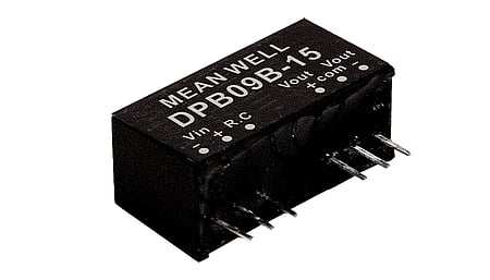 9W DC/DC converter, input 18...36V, output +/-15V / +/-0.3A