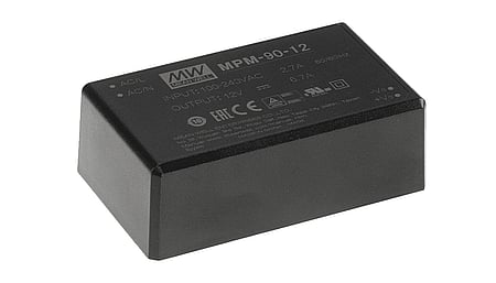Alimentation médicale AC/DC 80W , montage sur circuit imprimé, 12V/6.7A