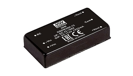 Convertisseur DC/DC 20W, entrée 9...36V, sortie +/-12V / +/-0.835A