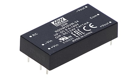 Convertisseur DC/DC 20W, entrée 8.5...160V, sortie +/-15V / +/-0.667A