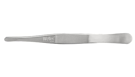 Precision tweezers with flat, round, slightly wider tips