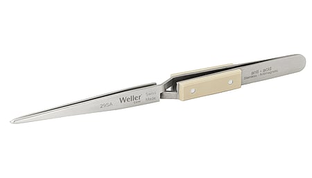 Reversible tweezers with wide rounded tips