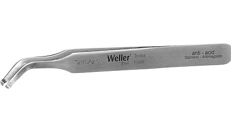 SMD tweezers angled 45 ° with round tips