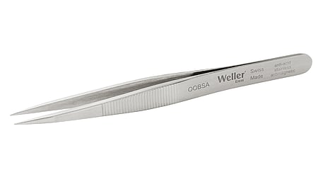 Precision tweezers with fine tips. Very robust.
