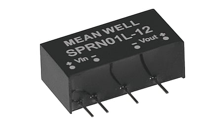 1W DC/DC converter, input 22.8...26.4V, output 12V/0.084A
