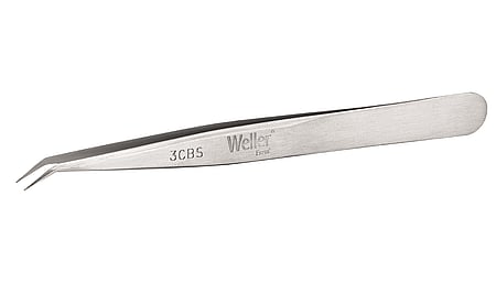 Precision tweezers angled 40°, with fine tips, for precision work