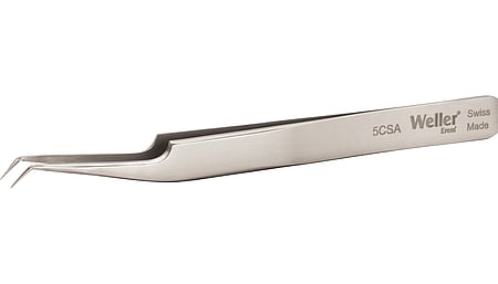 Precision tweezers with very fine tips, angled 30°