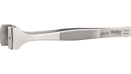 Wafer tweezers with freely movable upper blade made of Teflon