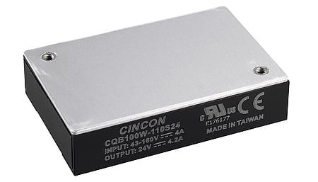100W DC/DC converter, input 9...36V, output 15V/6.7A