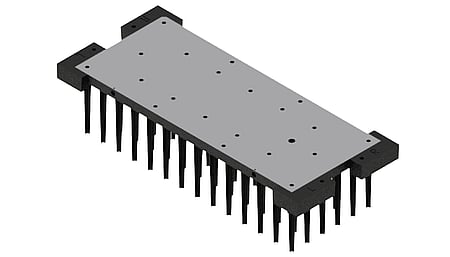 Refroidisseur rectangulaire Pin Fin LED pour 2x6 Modules de LED