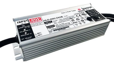 60W Driver LED CV+CC 24V/2.5A, 3in1 Dimming + Vo/Io réglable sur le driver