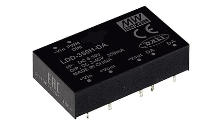 DC/DC constant current LED driver 350mA / 3...45Vdc, DALI