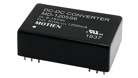 6W Convertisseur DC/DC, entrée 9...18V, sortie 15V/0.4A