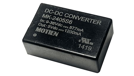 Convertisseur DC/DC 6W, entrée 9...36V, sortie +/-5V / +/-0.6A