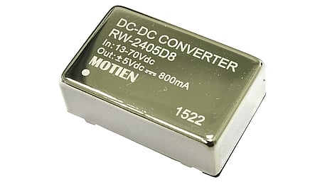 Convertisseur DC/DC 8W, entrée 42...176V, sortie +/-5V / +/-0.8A