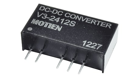 2W DC/DC-Wandler, Eingang 24V, Ausgang +/-15V / +/-0.067A