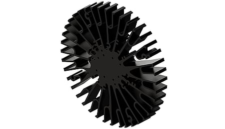 Réchauffeur modulaire LED star, ø152mm, H 20mm, Noir anodisé