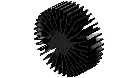 Réchauffeur modulaire LED star, ø152mm, H 50mm, noir anodisé