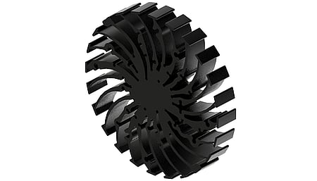 Réchauffeur modulaire LED star, ø134mm, H 20mm, Noir anodisé