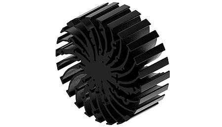 Réchauffeur modulaire LED star, ø134mm, H 50mm, Noir anodisé