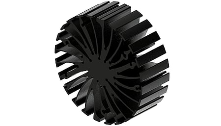 Réchauffeur modulaire LED star, ø86mm, H 30mm, Noir anodisé