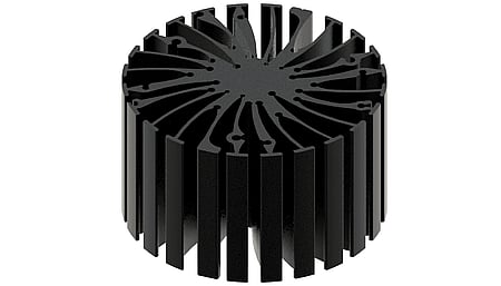 Réchauffeur modulaire LED star, ø86mm, H 50mm, Noir anodisé