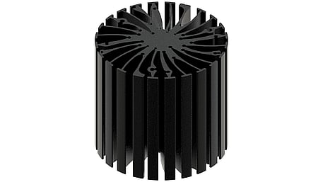 Réchauffeur modulaire LED star, ø86mm, H 80mm, Noir anodisé